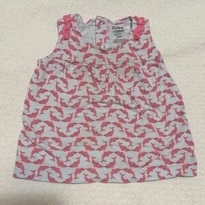 Carter’s Child of Mine 100% Cotton 18 Months Toddler Pink Dolphin Print Tank Top